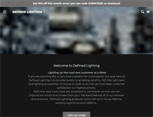 Tablet Screenshot of definedlighting.com